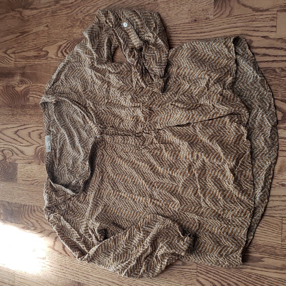 (S) Catwalk Studio Bohemian Lightweight Casual Patterned Top Relaxed Fit